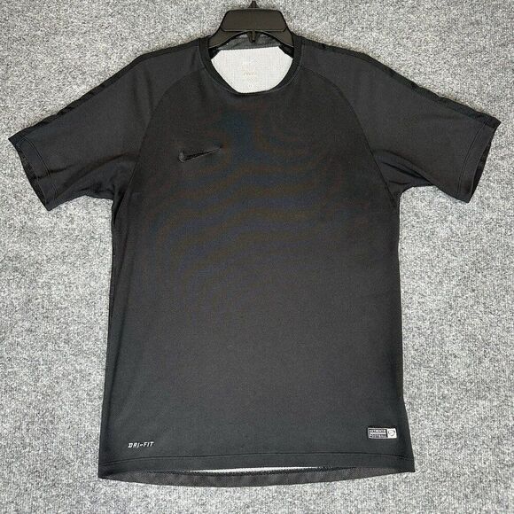 Nike Dri-Fit Shirt T-Shirt‎ Mens Medium Black Short Sleeve Football Performance - Picture 1 of 7